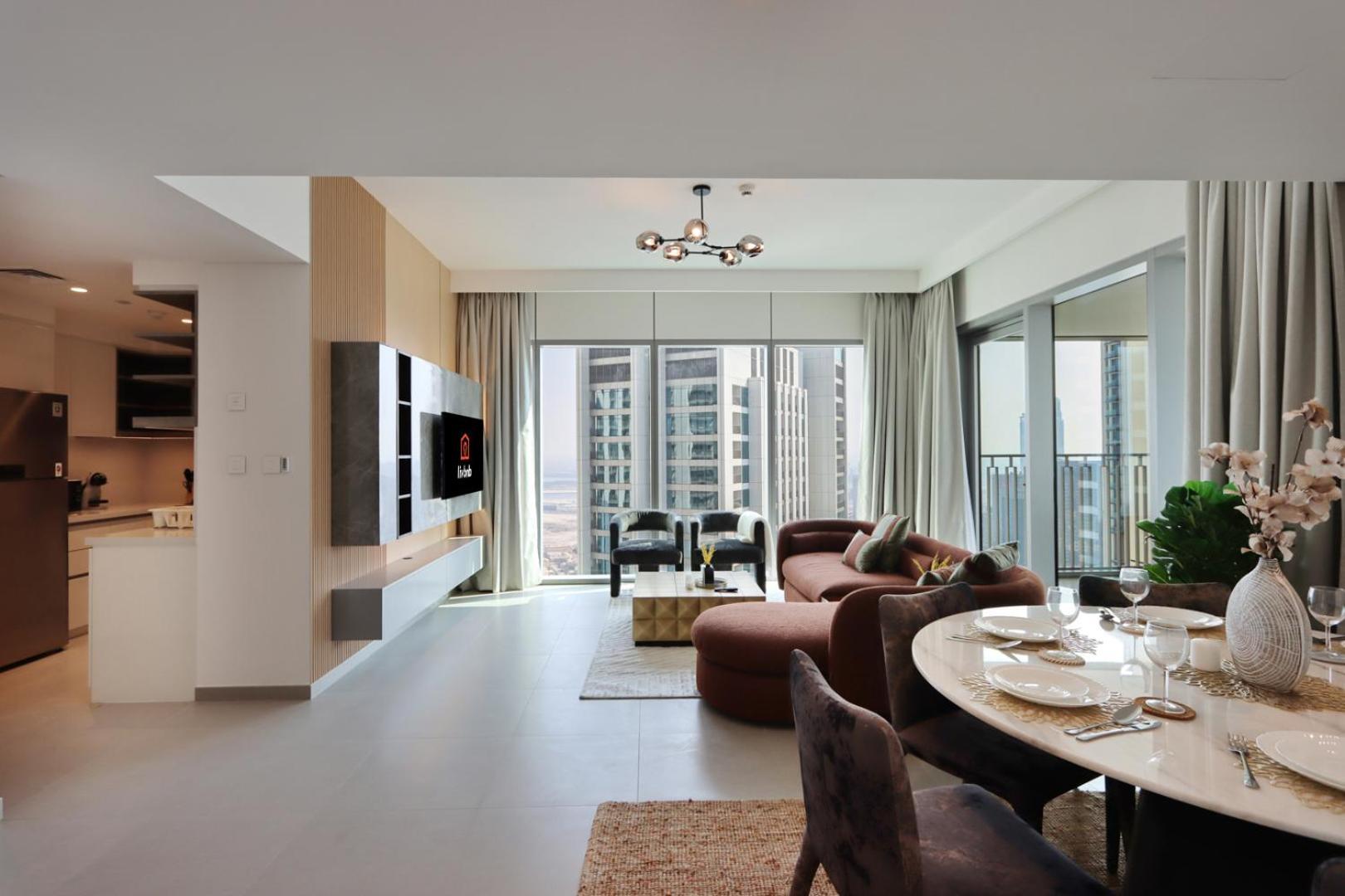 Livbnb-sky-high Haven 3br With Maid's Room, Burj Khalifa View Apartment