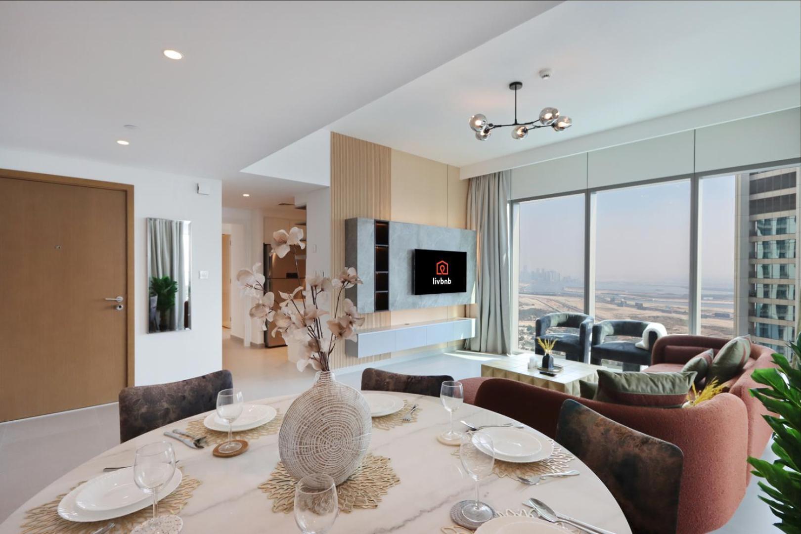 Livbnb-sky-high Haven 3br With Maid's Room, Burj Khalifa View *